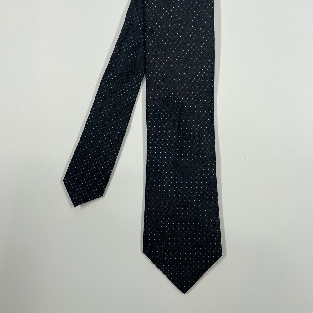 Marc Anthony Navy Blue Micro Dot Silk Necktie Mens One Size